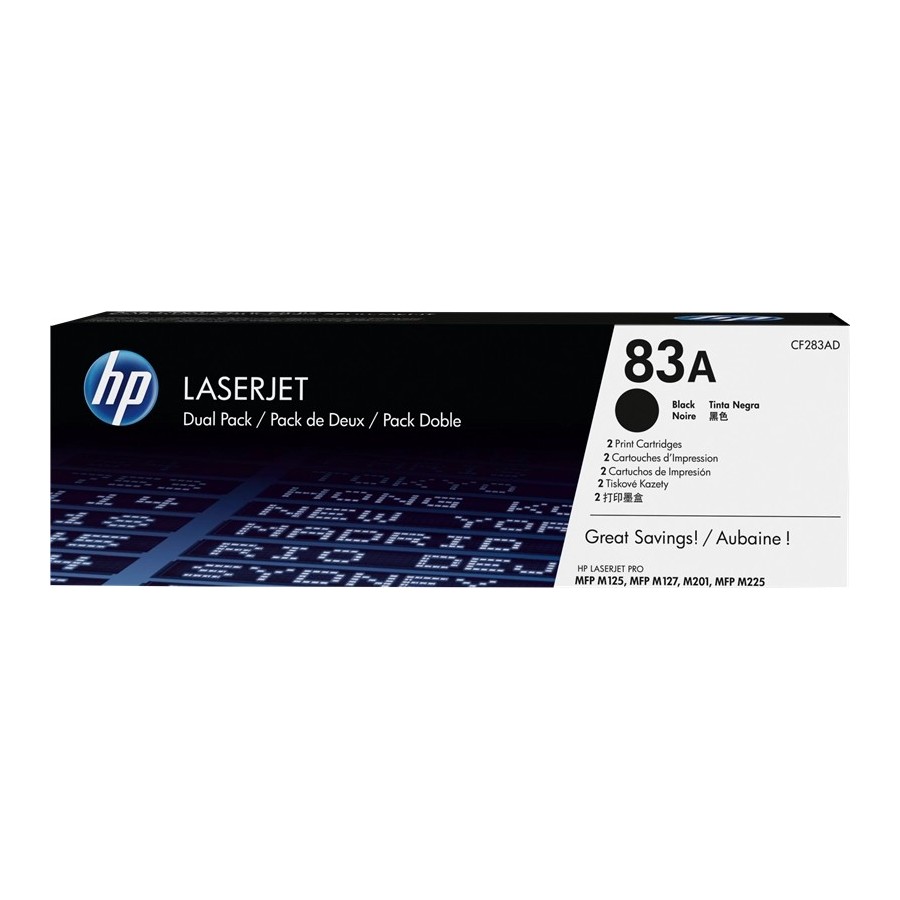 CF283AD KIT 2 PZ TONER HP 83A