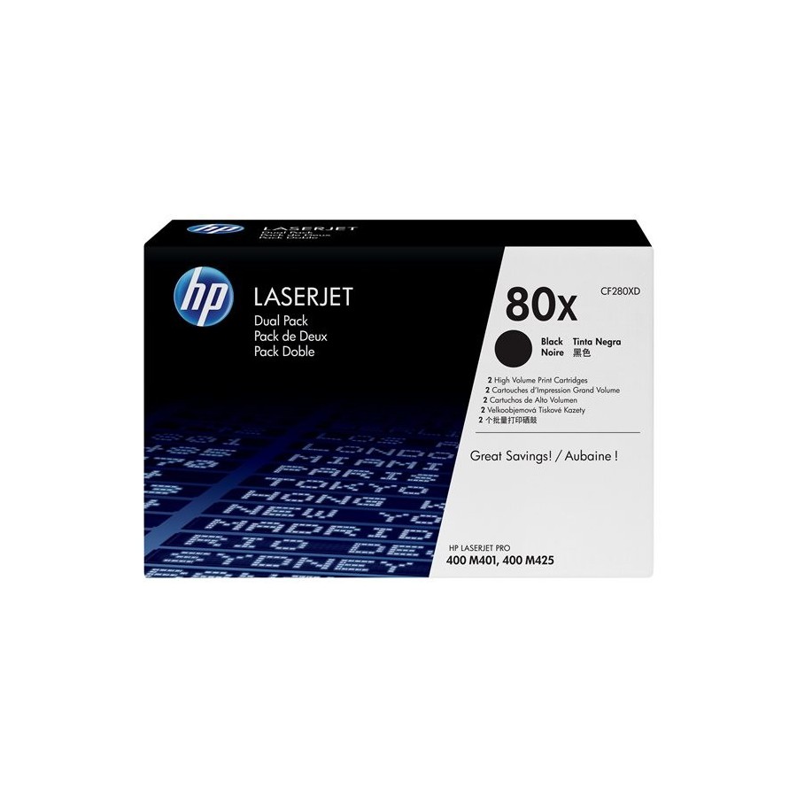 CF280XD KIT 2 TONER LASERJET CF280X