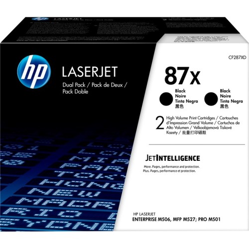 CF287XD HP 87X 2-PACK TONER NERO