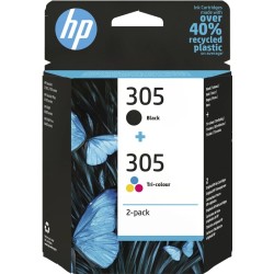 HP 305 - Confezione da 2 - nero, colore (ciano, magenta, giallo) - ...