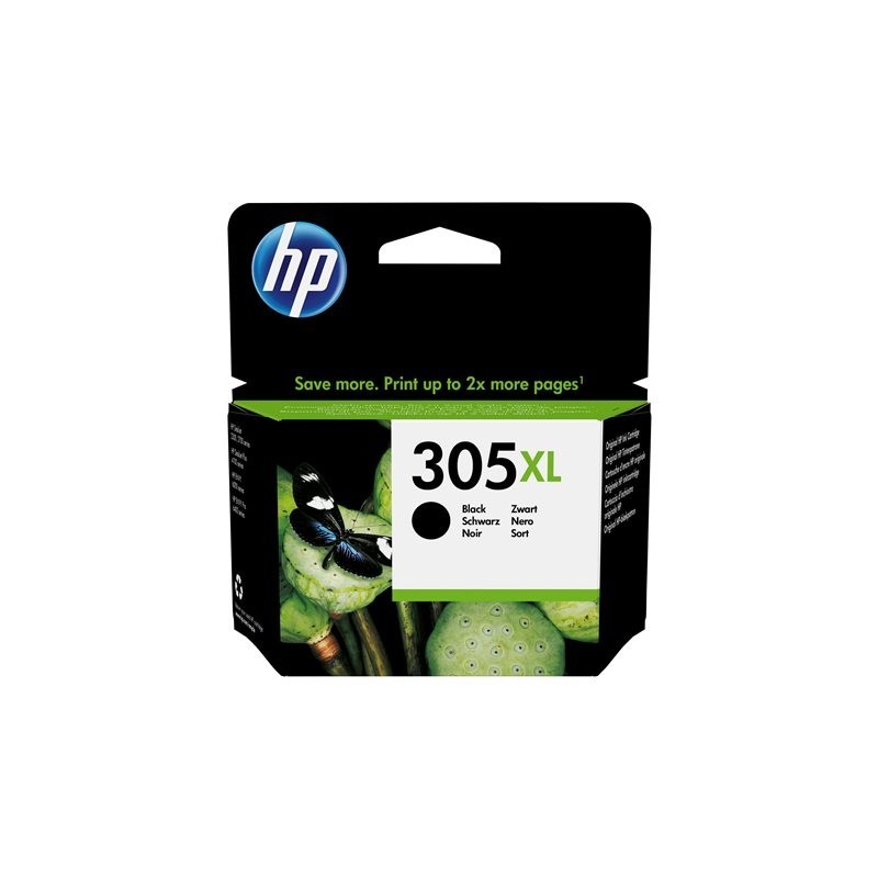 HP 305XL - 6.45 ml - Alta capacità - pigmento nero - originale HP HP 305XL - 6.45 ml - Alta capacità - pigmento nero - originale HP