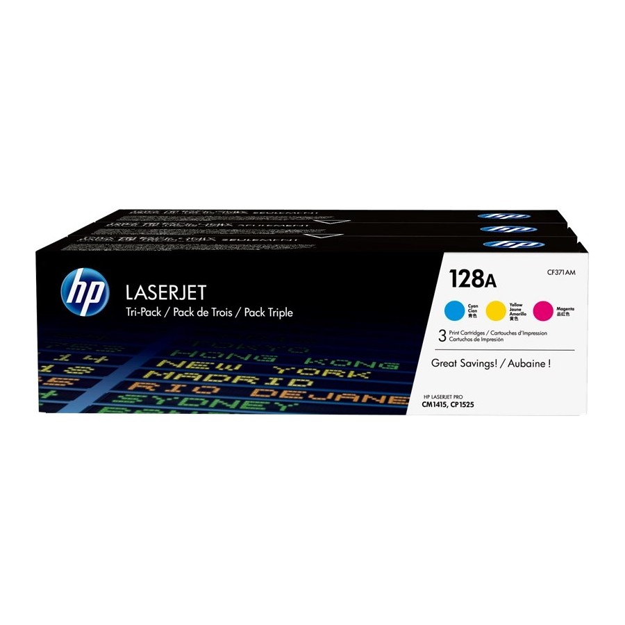 CF371AM HP 128A CYM TRI-PACK TONER