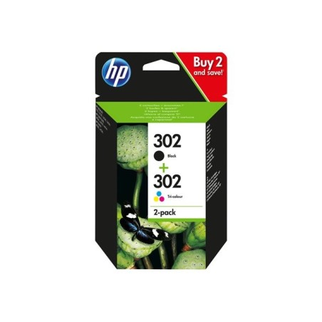 HP 302 - Confezione da 2 - nero, colore (ciano, magenta, giallo) - ...