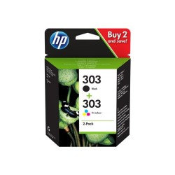HP 303 - Confezione da 2 - colore (ciano, magenta, giallo), pigment...