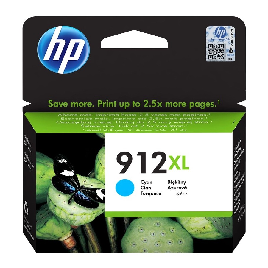 HP 912XL - 9.9 ml - Alta capacità - ciano - originale HP HP 912XL - 9.9 ml - Alta capacità - ciano - originale HP