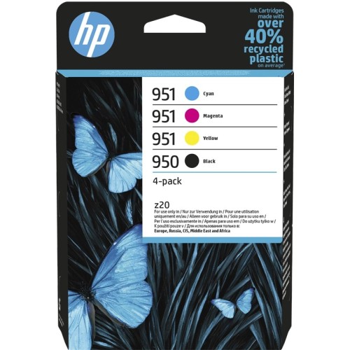 HP 950/951 - Confezione da 4 - nero, giallo, ciano, magenta - origi...