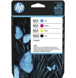 HP 950/951 - Confezione da 4 - nero, giallo, ciano, magenta - origi...