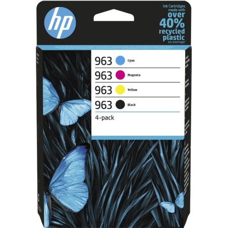 HP 963 - Confezione da 4 - nero, giallo, ciano, magenta - originale HP