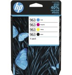 HP 963 - Confezione da 4 - nero, giallo, ciano, magenta - originale HP
