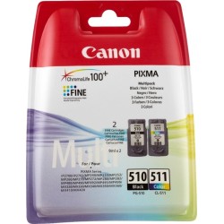 Canon PG-510 / CL-511 Multi pack - Confezione da 2 - 9 ml - nero, c...