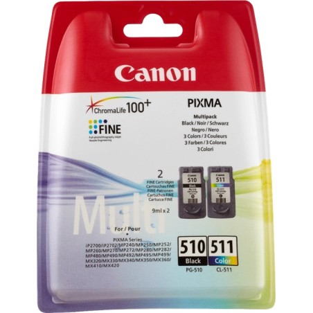 Canon PG-510 / CL-511 Multi pack - Confezione da 2 - 9 ml - nero, c...