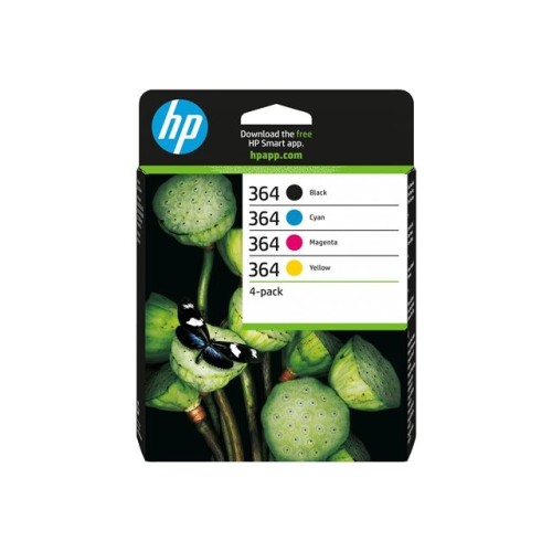 HP 364 - Confezione da 4 - nero, giallo, ciano, magenta - originale HP