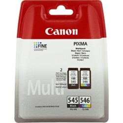 Canon PG-545 / CL-546 Multipack - Confezione da 2 - 8 ml - nero, co...