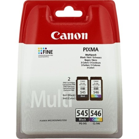 Canon PG-545 / CL-546 Multipack - Confezione da 2 - 8 ml - nero, co...