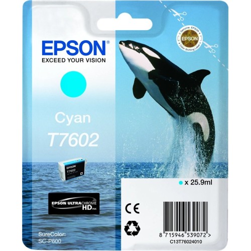 Epson T7602 - 26 ml - ciano - originale EPSON