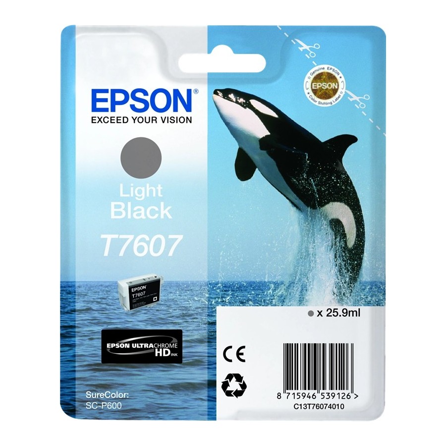 Epson T7607 - 26 ml - nero chiaro - originale EPSON Epson T7607 - 26 ml - nero chiaro - originale EPSON