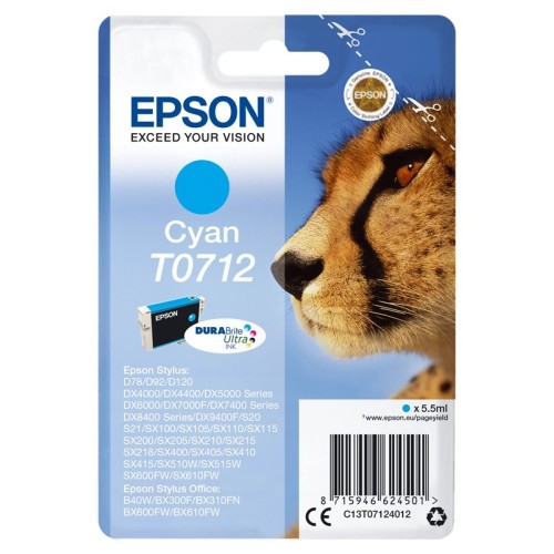 Epson T0712 - 5.5 ml - ciano - originale EPSON