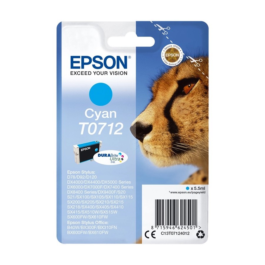 Epson T0712 - 5.5 ml - ciano - originale EPSON