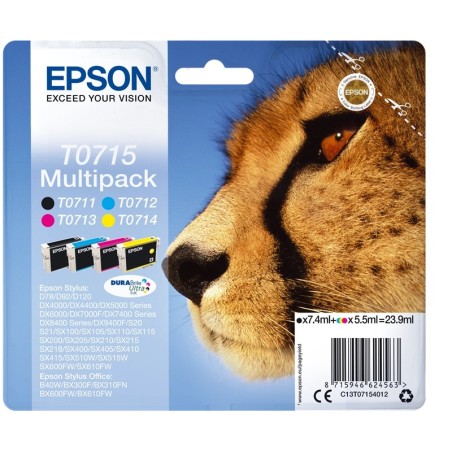 Epson T0715 Multipack - Confezione da 4 - 23.9 ml - nero, giallo, c...