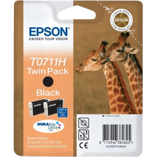 Epson T0711 Twin Pack - Confezione da 2 - 22.2 ml - alta capacità -...