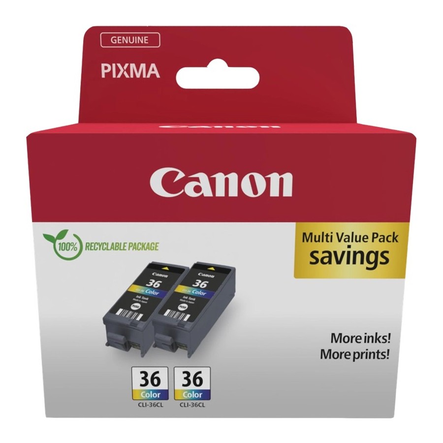 Canon CLI-36 Color Twin Pack - Confezione da 2 - 12 ml - colore (ci...