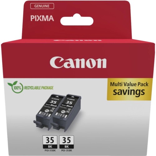 Canon PGI-35BK Twin Pack - Confezione da 2 - 9.3 ml - nero - origin...