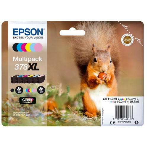 Epson 378XL Multipack - Confezione da 6 - XL - nero, giallo, ciano,...