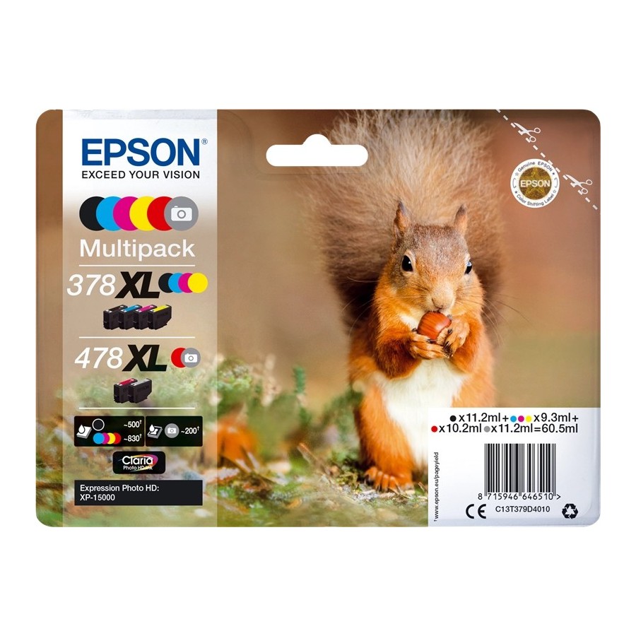 Epson 478XL Multipack - Confezione da 6 - 60.5 ml - alta capacità -...