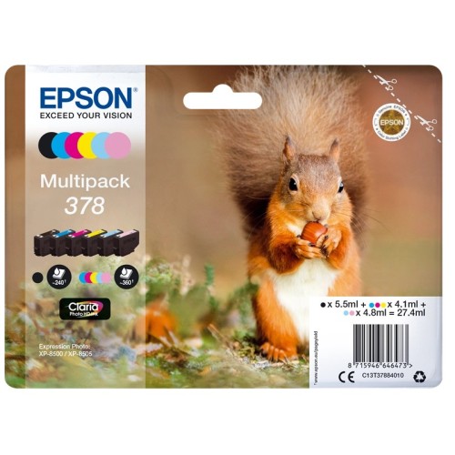 Epson Multipack 378 - Confezione da 6 - nero, giallo, ciano, magent...