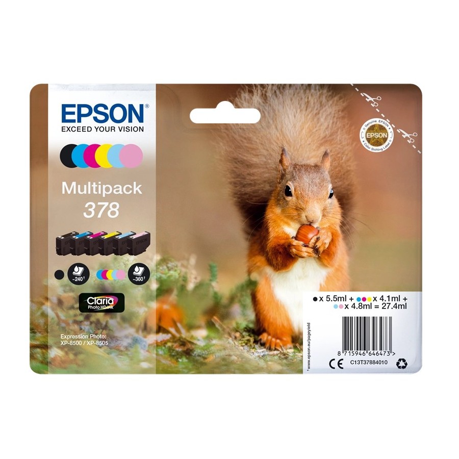 Epson Multipack 378 - Confezione da 6 - nero, giallo, ciano, magent...