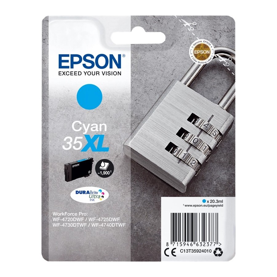 Epson 35XL - 20.3 ml - XL - ciano - originale EPSON