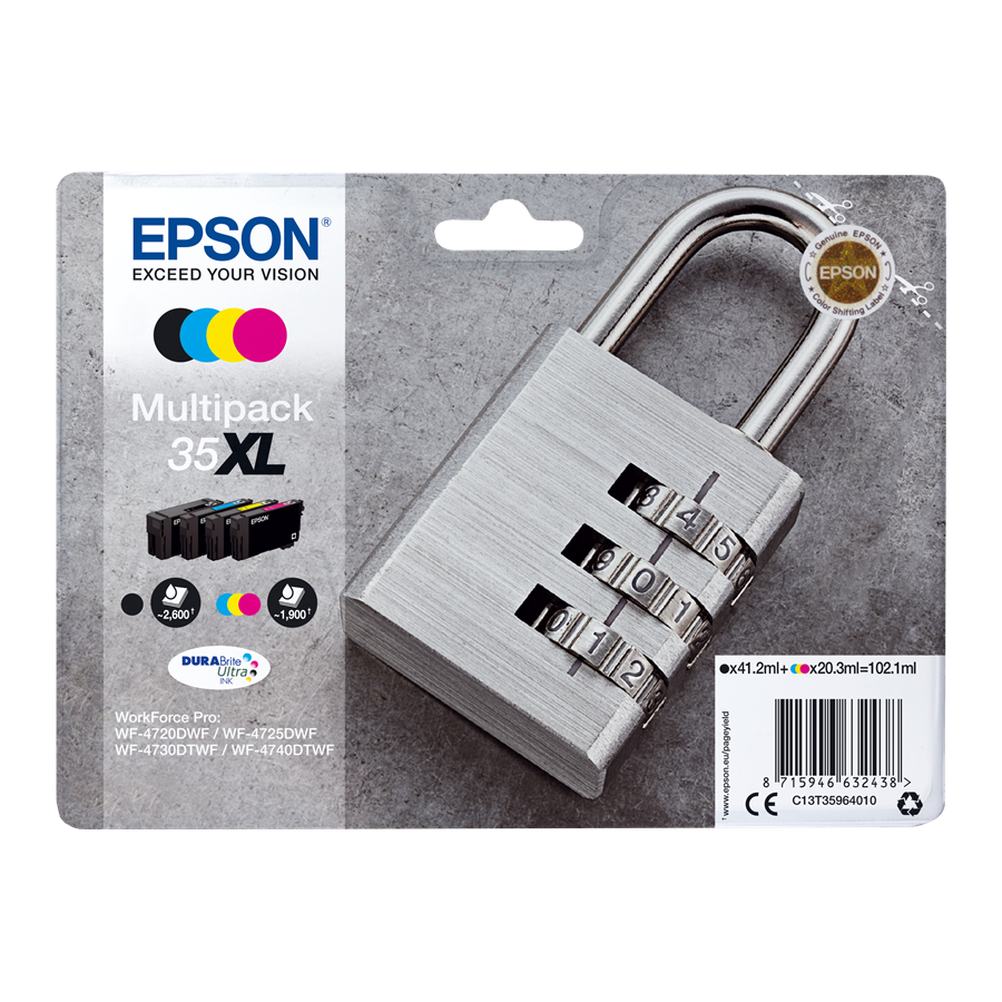 Epson 35XL Multipack - Confezione da 4 - XL - nero, giallo, ciano, ...