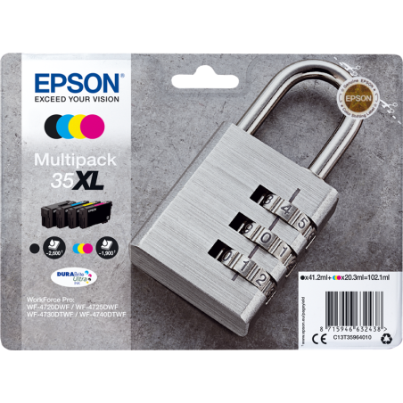 Epson 35XL Multipack - Confezione da 4 - XL - nero, giallo, ciano, ...