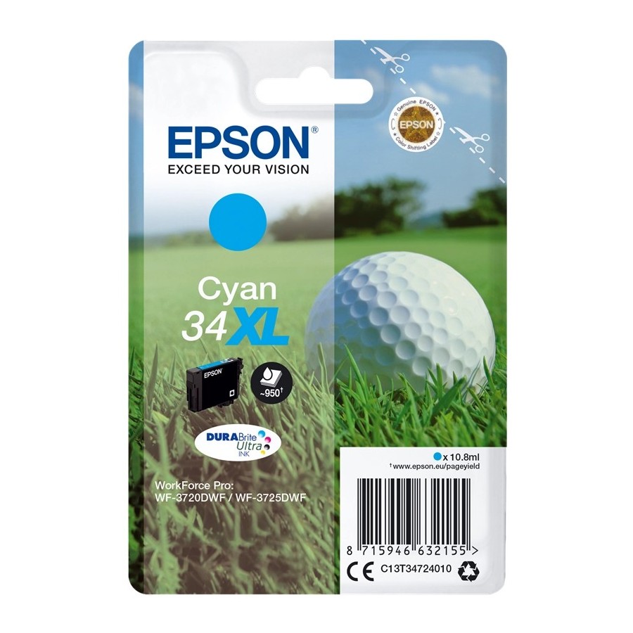 Epson 34XL - 10.8 ml - XL - ciano - originale EPSON