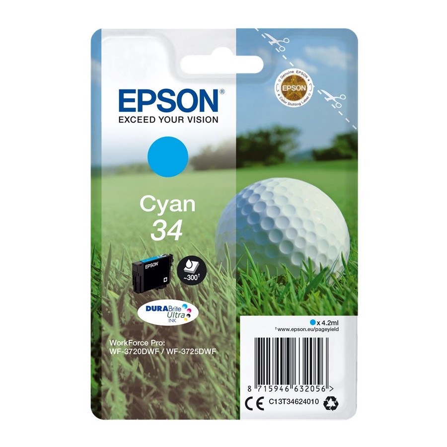 Epson 34 - 4.2 ml - ciano - originale EPSON