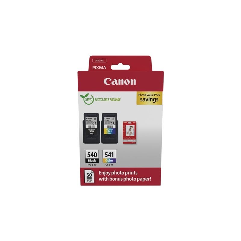Canon PG-540/CL-541 Photo Paper Value Pack - Confezione da 2 - nero... Canon PG-540/CL-541 Photo Paper Value Pack - Confezione da 2 - nero...