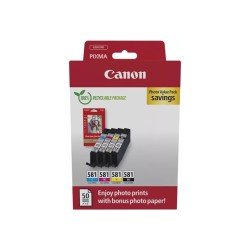 Canon CLI-581 C/M/Y/BK Photo Value Pack - Conf. da 4 - 5.6 ml - ner...