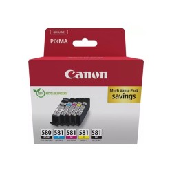 Canon PGI-580/CLI-581 PGBK/C/M/Y/BK Multi Pack - Confezione da 5 - ...