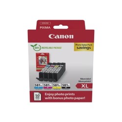 Canon CLI-581XL C/M/Y/BK Photo Value Pack - Conf. da 4 - XL - nero,...